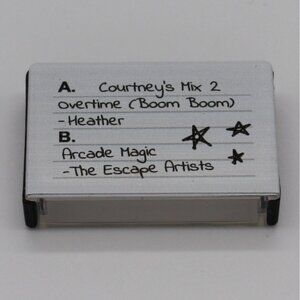 American Girl Courtney Moore 80s Theme Pretend Mix 2 Cassette Tape Case for Doll